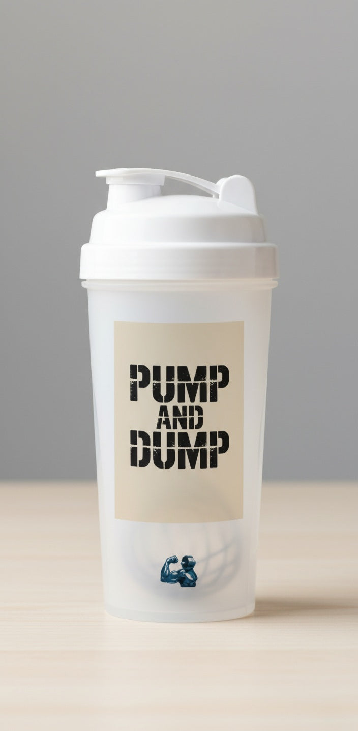 Pump and Dump Shaker Cup - Fitness Blender Bottle, Workout Gift, Gym Accessory, Protein Mixer, Sports Shaker